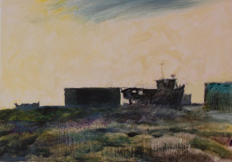 Beached boats at Dungeness