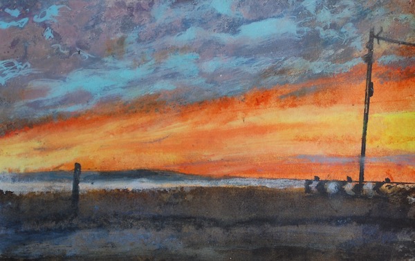 Sunrise painting dungeness