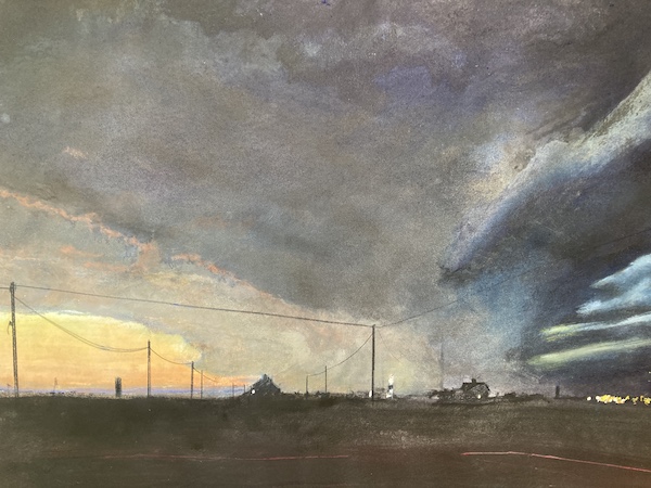 Dungeness sunrise painting