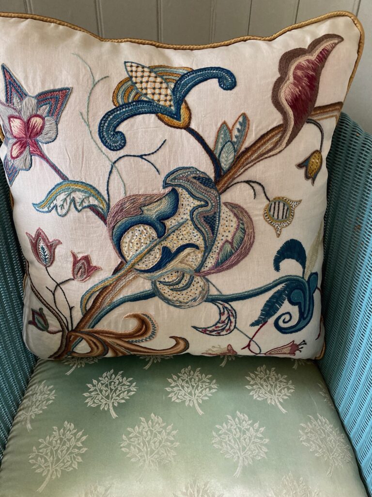 antique tree of life cushion