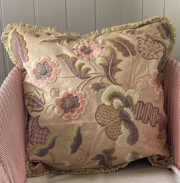 Elizabethan style tree of life cushion