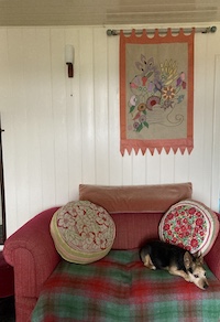 embroidered wall hanging