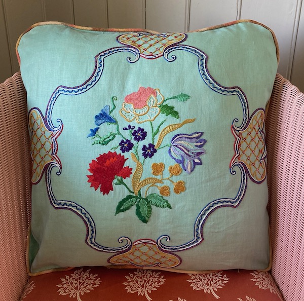 coronation embroidered cushion